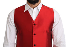 Load image into Gallery viewer, Dolce & Gabbana Ravishing Red Silk Formal Vest