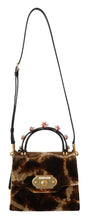 Load image into Gallery viewer, Dolce & Gabbana Elegant Giraffe Pattern Welcome Bag with Gold Accents