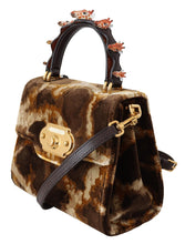 Load image into Gallery viewer, Dolce & Gabbana Elegant Giraffe Pattern Welcome Bag with Gold Accents