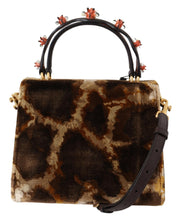 Load image into Gallery viewer, Dolce & Gabbana Elegant Giraffe Pattern Welcome Bag with Gold Accents