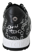 Load image into Gallery viewer, Jimmy Choo Elegant Black & Silver Leather Sneakers