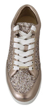 Load image into Gallery viewer, Jimmy Choo Ballet Pink Glitter Leather Sneakers