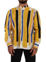 Load image into Gallery viewer, Dolce & Gabbana Elegant Yellow Striped Henley Shirt