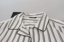 Load image into Gallery viewer, Dolce & Gabbana White Stripes Cotton Pajama Sleepwear Shirt