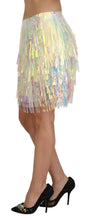 Load image into Gallery viewer, Dolce & Gabbana Iridescent Fringe Mini Skirt Mid Waist