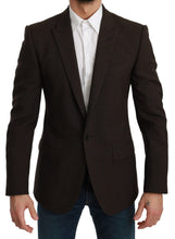 Load image into Gallery viewer, Dolce & Gabbana Elegant Brown Virgin Wool Martini Blazer