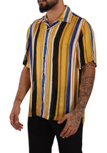 Load image into Gallery viewer, Dolce & Gabbana Yellow Striped Silk-Blend Men's Shirt