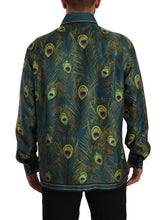 Load image into Gallery viewer, Dolce & Gabbana Peacock Feather Print Silk Shirt