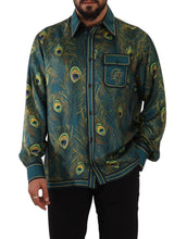 Load image into Gallery viewer, Dolce & Gabbana Peacock Feather Print Silk Shirt