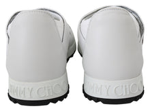 Load image into Gallery viewer, Jimmy Choo Chic White and Blue Nappa Knit Sneakers