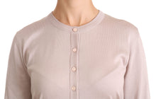 Load image into Gallery viewer, Dolce & Gabbana Silk Blend Pink Crew Neck Cardigan