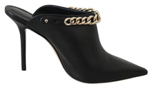 Load image into Gallery viewer, Jimmy Choo Elegant Black Gold Leather Pumps