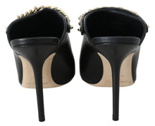 Load image into Gallery viewer, Jimmy Choo Elegant Black Gold Leather Pumps