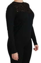 Load image into Gallery viewer, Dolce & Gabbana Elegant Silk-Blend Black Lace Blouse