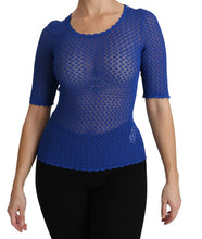 Load image into Gallery viewer, Dolce & Gabbana Elegant Blue Sheer Blouse