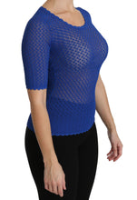 Load image into Gallery viewer, Dolce & Gabbana Elegant Blue Sheer Blouse