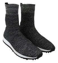 Load image into Gallery viewer, Jimmy Choo Elegant Knitted Lurex Sneakers in Black and Silver
