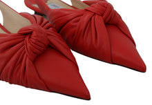 Load image into Gallery viewer, Jimmy Choo Chic Red Pointed Toe Leather Flats