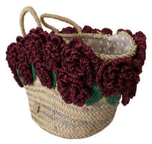 Load image into Gallery viewer, Dolce & Gabbana Chic Floral Straw Tote Elegance