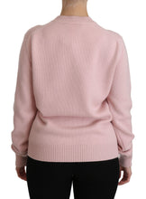 Load image into Gallery viewer, Dolce & Gabbana Cashmere-Blend Pink Crew Neck Sweater