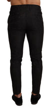 Load image into Gallery viewer, Dolce & Gabbana Elegant Black Floral Brocade Dress Pants