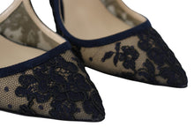 Load image into Gallery viewer, Jimmy Choo Navy Lancer Leather Pumps Elegance Unleashed
