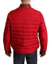 Load image into Gallery viewer, Dolce & Gabbana Red and Gold Bomber Designer Jacket
