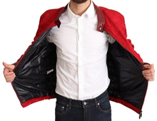 Load image into Gallery viewer, Dolce & Gabbana Red and Gold Bomber Designer Jacket