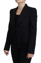Load image into Gallery viewer, Dolce & Gabbana Elegant Black Stretch Wool Blazer