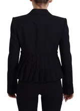 Load image into Gallery viewer, Dolce & Gabbana Elegant Black Stretch Wool Blazer