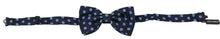 Load image into Gallery viewer, Dolce & Gabbana Elegant Blue Patterned Silk Bow Tie