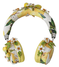 Load image into Gallery viewer, Dolce & Gabbana Glamorous Gold-Embellished Leather Headphones