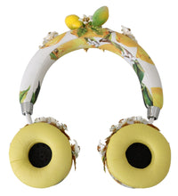 Load image into Gallery viewer, Dolce & Gabbana Glamorous Gold-Embellished Leather Headphones