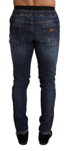 Load image into Gallery viewer, Dolce & Gabbana Blue Cotton Stretch Tattered Denim Jeans