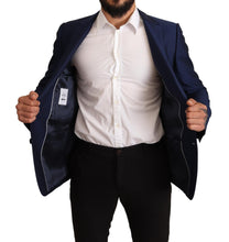 Load image into Gallery viewer, Dolce & Gabbana Navy Blue Virgin Wool Martini Blazer