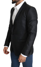 Load image into Gallery viewer, Dolce & Gabbana Elegant Black Jacquard Slim Fit Blazer