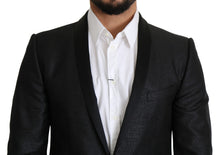 Load image into Gallery viewer, Dolce & Gabbana Elegant Black Jacquard Slim Fit Blazer