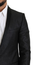 Load image into Gallery viewer, Dolce & Gabbana Elegant Black Jacquard Slim Fit Blazer