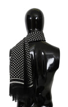 Load image into Gallery viewer, Dolce & Gabbana Elegant Black Silk Blend Polka Dotted Men's Scarf