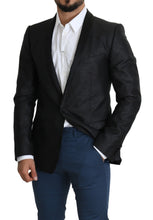 Load image into Gallery viewer, Dolce & Gabbana Elegant Black Jacquard Slim Fit Blazer