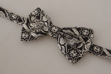 Load image into Gallery viewer, Dolce & Gabbana Elegant Silk Bow Tie in Black Fantasy Pattern