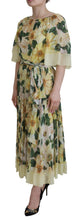Load image into Gallery viewer, Dolce & Gabbana Floral Silk Pleated Maxi Dress
