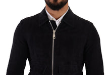 Load image into Gallery viewer, Dolce & Gabbana Elegant Blue Suede Short Jacket
