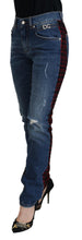 Load image into Gallery viewer, Dolce & Gabbana Elevated Elegance Checkered Back Denim Pants