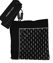 Load image into Gallery viewer, Dolce & Gabbana Elegant Black Silk Seahorse Scarf