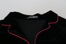 Load image into Gallery viewer, Dolce & Gabbana Elegant Black Silk-Blend Jacket with Waist Belt