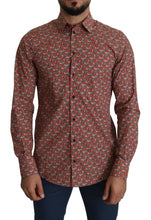 Load image into Gallery viewer, Dolce & Gabbana Elegant Red Martini Fit Cotton Shirt