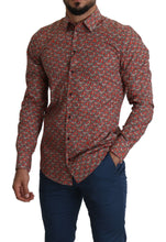 Load image into Gallery viewer, Dolce & Gabbana Elegant Red Martini Fit Cotton Shirt