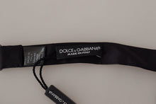 Load image into Gallery viewer, Dolce & Gabbana Elegant Black Gold Floral Silk Bow Tie