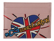 Load image into Gallery viewer, Dolce & Gabbana Chic Pink Leather Cardholder with Exclusive Print